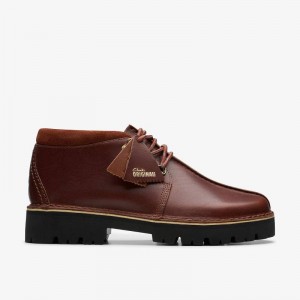Clarks Trek Hike British Tan Leather | CLKS-84593