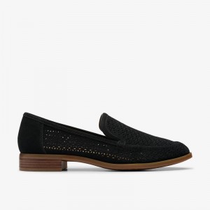Clarks Trish Cove Black Suede | CLKS-85429