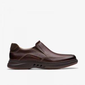 Clarks Un Briley Step Mahogany Leather | CLKS-84263