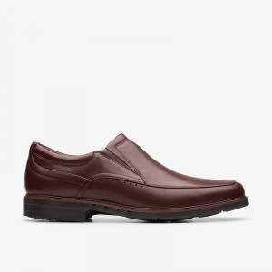 Clarks Un Kendric Go Mahogany Leather | CLKS-84260