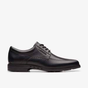 Clarks Un Kendric Way Black Leather | CLKS-84366