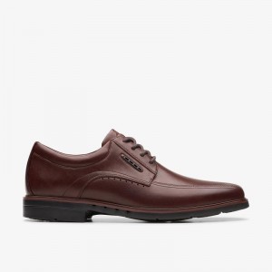 Clarks Un Kendric Way Mahogany Leather | CLKS-84367