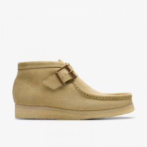 Clarks Walla Boot Buckle Maple Suede | CLKS-85609