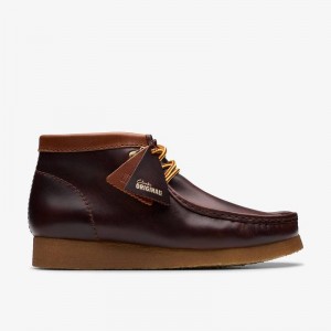 Clarks Walla Boot Hiker Burgundy Leather | CLKS-84514