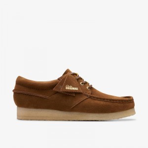 Clarks Wallabee Boat Cola Suede | CLKS-84502
