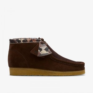 Clarks Wallabee Boot Brown Snake Combination | CLKS-84485
