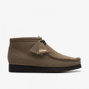 Clarks Wallabee Boot Dark Grey Suede | CLKS-84498
