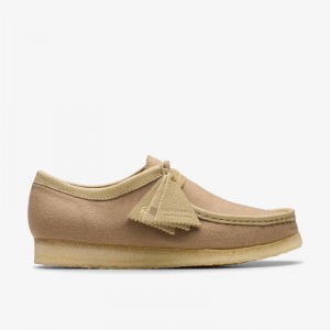 Clarks Wallabee Camel Wool | CLKS-84483