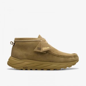 Clarks Wallabee Eden Dark Sand Suede | CLKS-84607