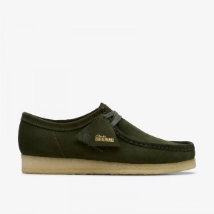 Clarks Wallabee Forest Green Suede | CLKS-84511