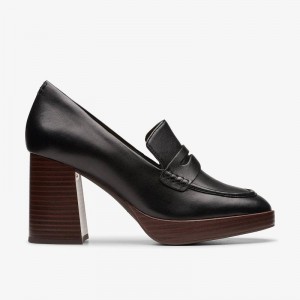 Clarks Zoya 85 Walk Black Leather | CLKS-85253