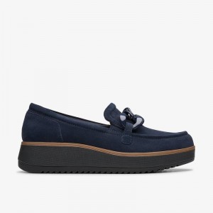 Clarks Zylah May Navy Suede | CLKS-85369