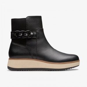 Clarks Zylah Rose Black Leather | CLKS-85495